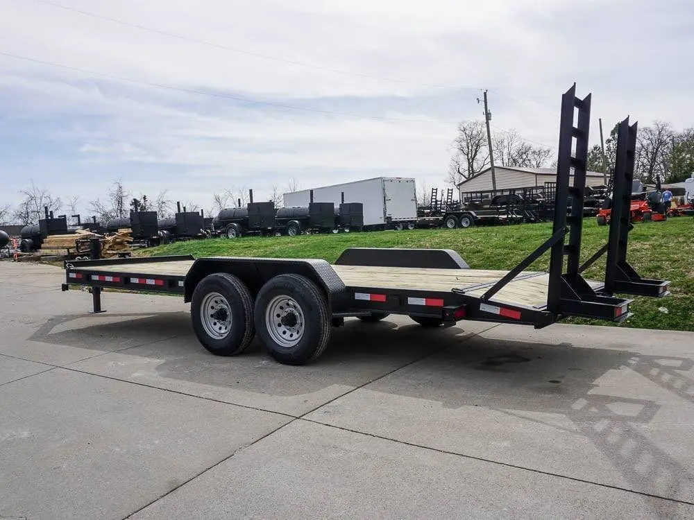7×20 Equipment Trailer 8″ I-Beam (2) 7K Axles Standup Ramps 14K GVWR — view 6