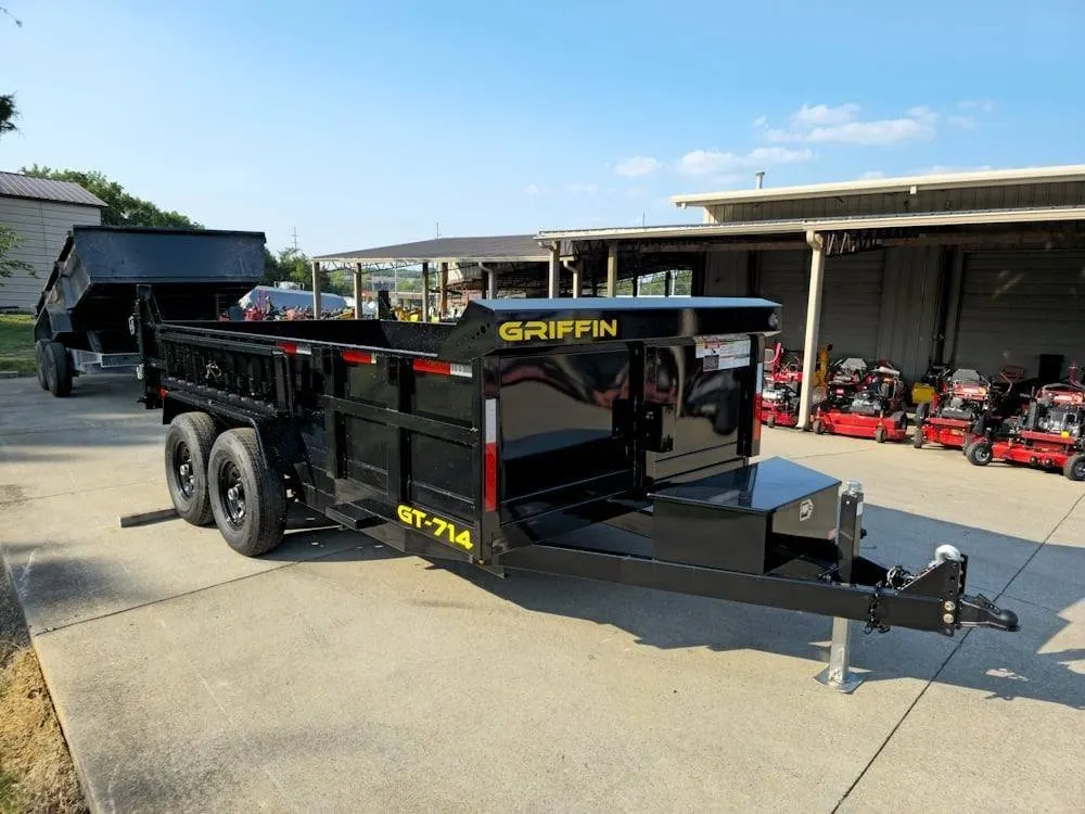 7′ X 14′ 2ft Sides Hydraulic Dump Trailer 7,000lb Axles 14K GVWR — view 9