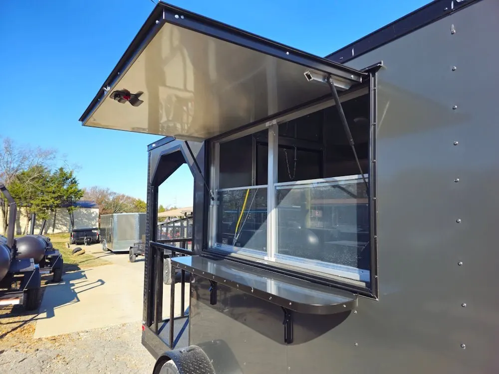 7×12 Charcoal Concession Porch Trailer Food Serving Merchandising — view 12