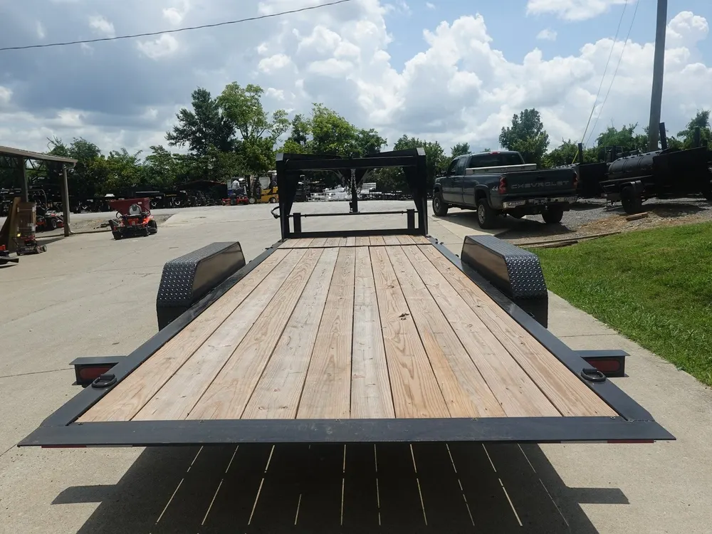 7×20 Gooseneck Tilt Car Hauler Trailer (2) 7K Drop Axles with Brakes 14K GVWR — view 5