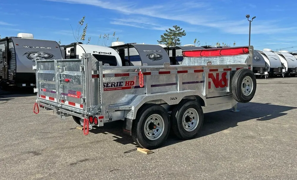 2024 N&N Trailers 7×14 14K Galvanized Hydraulic Dump w/Ramps, 2-Way Spreader Gate, Tarp Kit — view 11