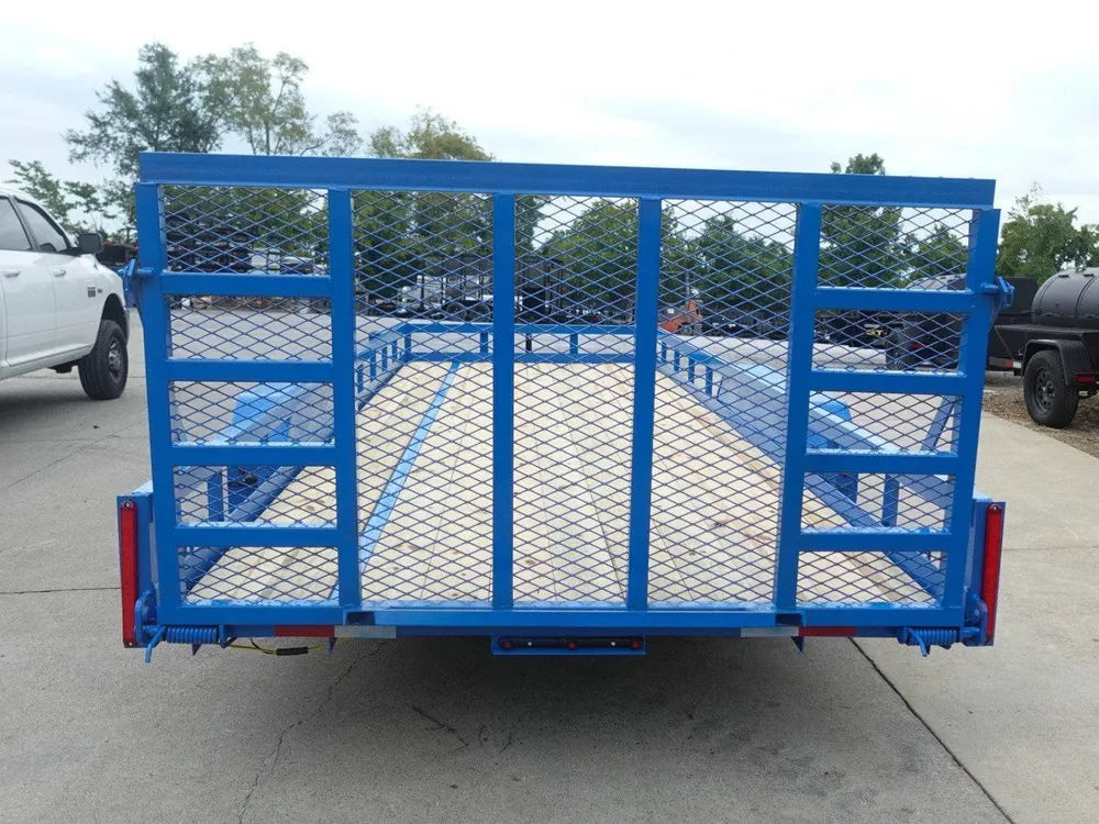 7×20 Heavy Duty Blue Straight Deck Utility Trailer (2) 5,200lb Axles with Brakes — view 9