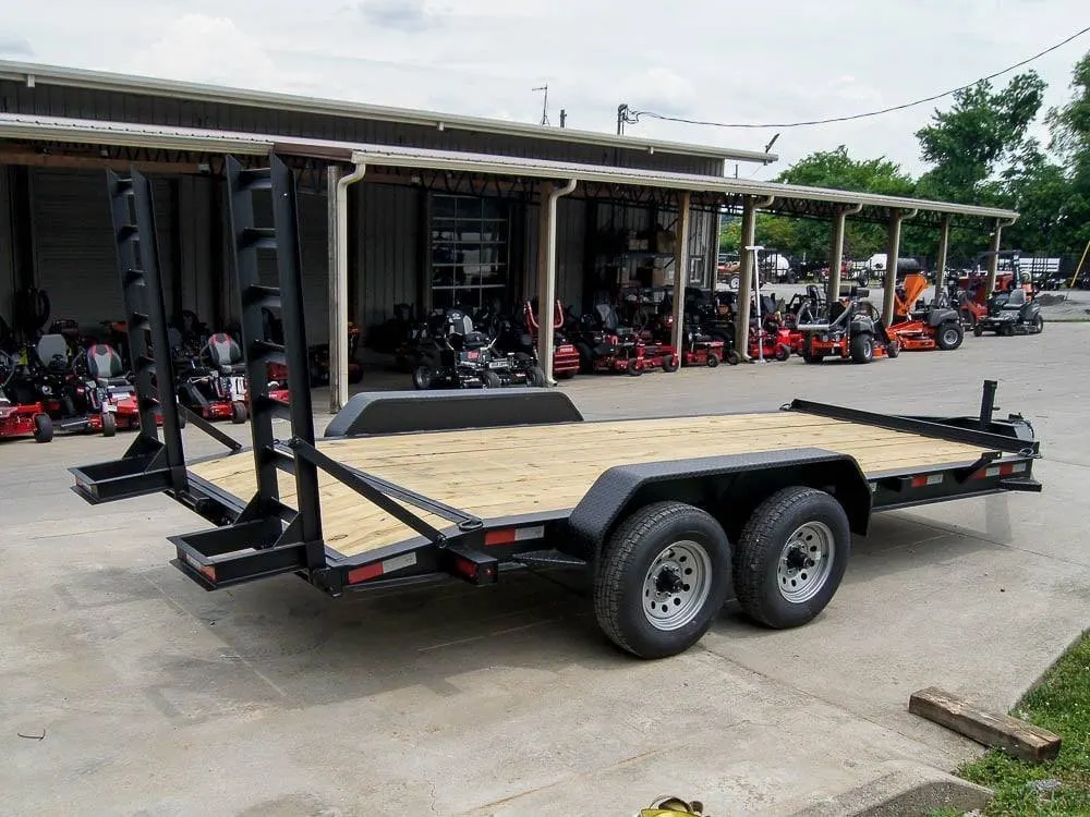 7×16 IBeam Equipment Trailer (2) 5200lb Axles with Stand-Up Ramps — view 6