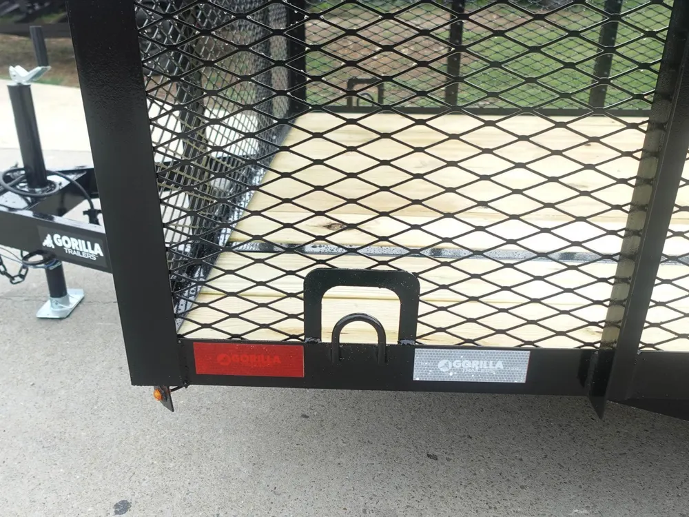 6.4×16 Dovetail Utility Trailer with Front Basket 2ft Mesh (2) 3500lb Axles — view 4
