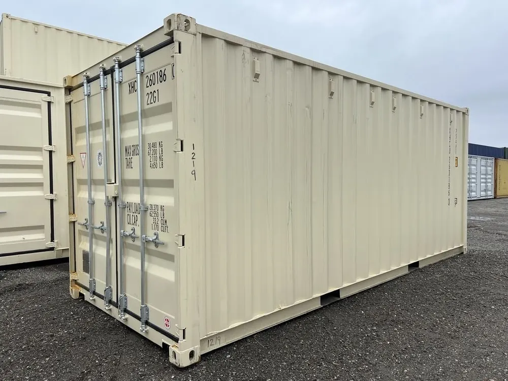 20-Fuß-Lagercontainer One-Trip in Standardhöhe, beige