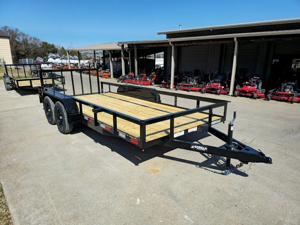 6’4″ x 16 Utility Trailer Double Axle Dovetail With Gate Powder Coated (2) 3500lb Axles — view 5