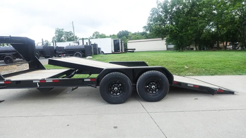 7×20 Gooseneck Tilt Car Hauler Trailer (2) 7K Drop Axles with Brakes 14K GVWR — view 11