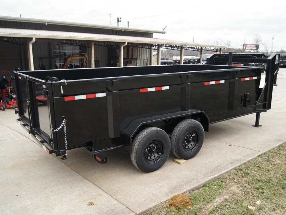 7×16 Gorilla Telescopic Gooseneck IBeam Dump Trailer 3ft Sides (2) 7K Axles — view 8