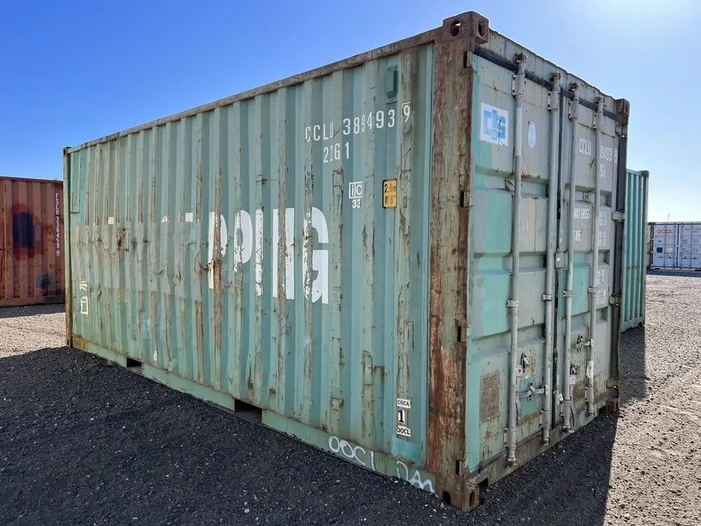 20-Fuß-Lagercontainer Standardhöhe, petrol, WWT