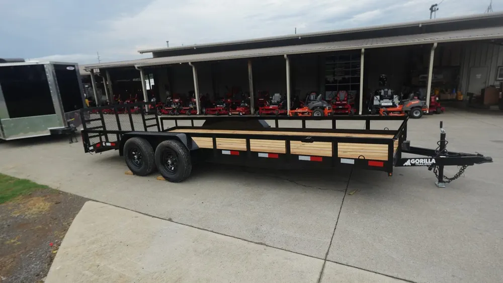 7×20 Heavy Duty Dovetail Utility Trailer (2) 5,200lb Axles with Brakes 10k GVWR — view 3