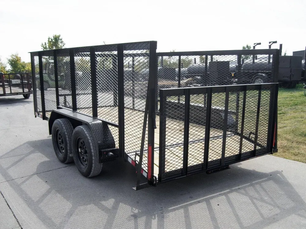 6.4×14 Dovetail Utility Trailer 4ft Mesh (2) 3500lb Axles — view 5