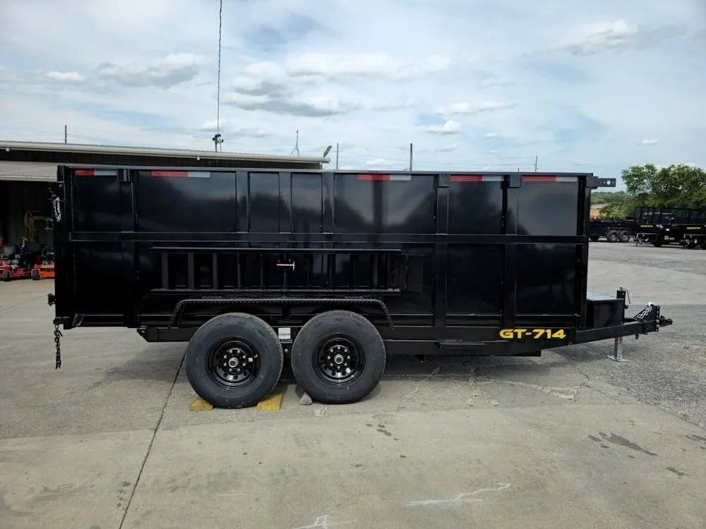 7×14 Hydraulic Dump Trailer with 4ft Sides (2) 7K Axles — view 9