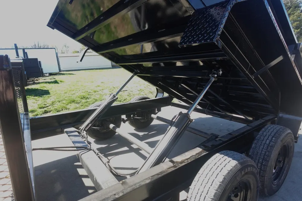 7×16 IBeam Hybrid Hydraulic Dump Trailer with 2ft Sides (2) 6K Axles — view 11