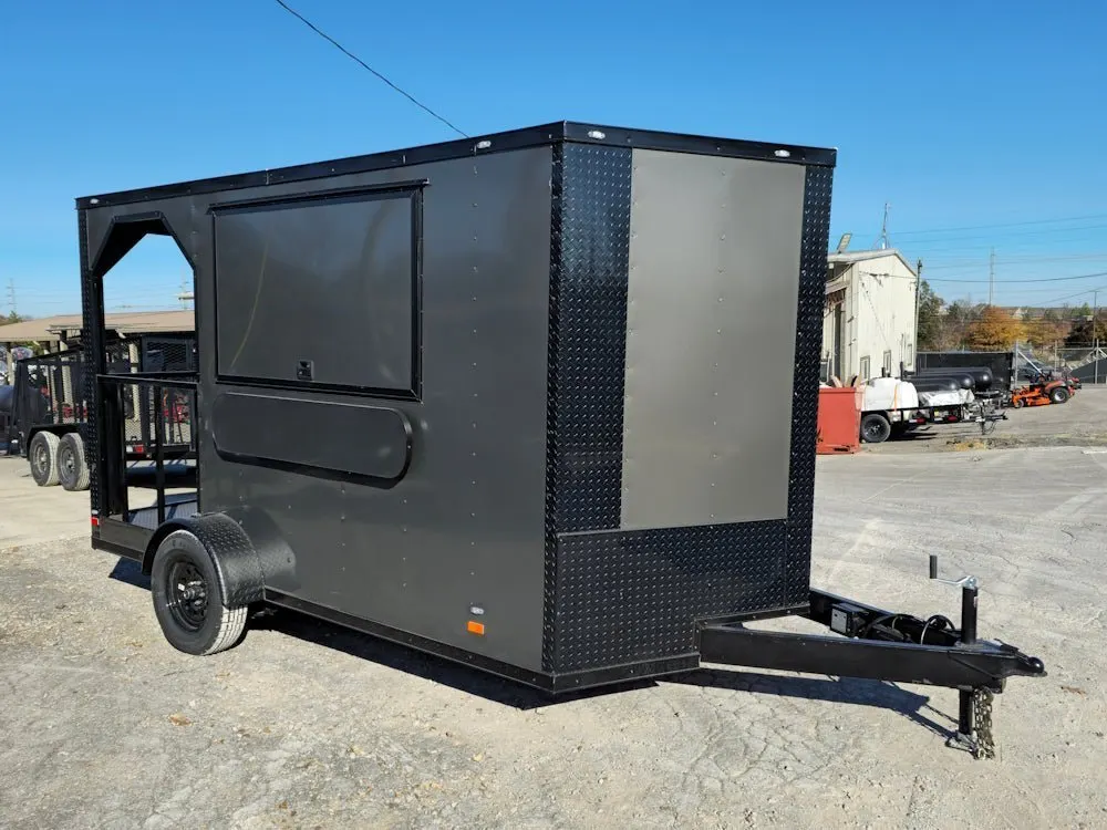 7×12 Charcoal Concession Porch Trailer Food Serving Merchandising — view 10