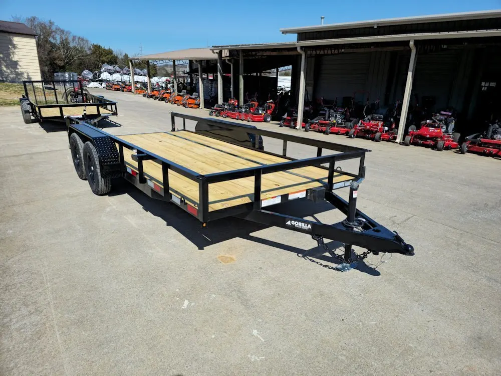 6’4″ x 16 Utility Trailer Double Axle Dovetail With Gate Powder Coated (2) 3500lb Axles — view 10