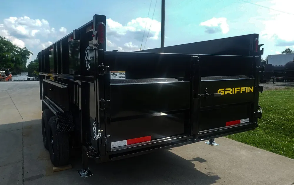 7×16 Telescopic Dump Trailer with 4ft Sides (2) 7K Axles 14k GVWR — view 11