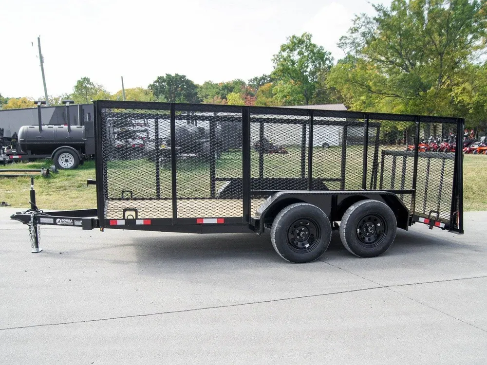 6.4×14 Dovetail Utility Trailer 4ft Mesh (2) 3500lb Axles — view 7