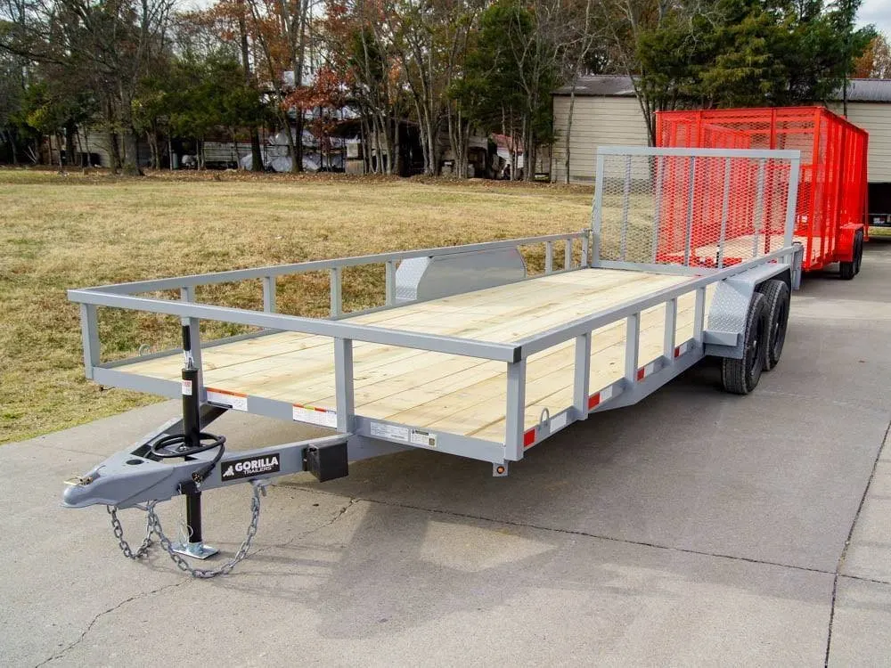 7×20 Tube Top Dovetail Utility Trailer (2) 3500lb Axles — view 2