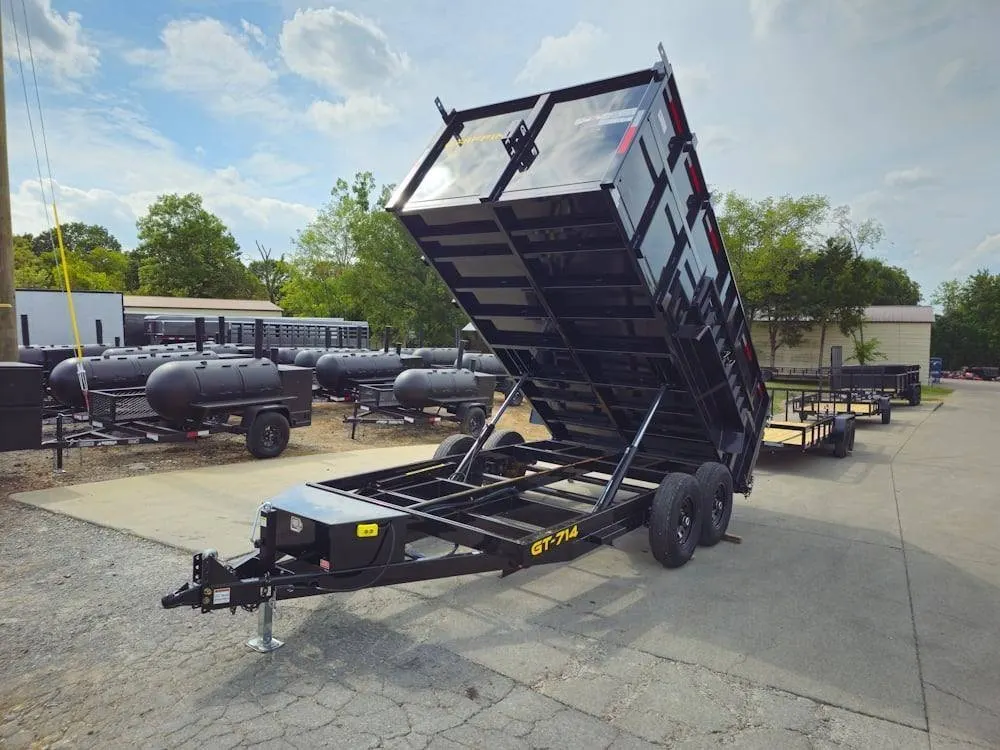 7×14 Hydraulic Dump Trailer with 4ft Sides (2) 7K Axles — view 12