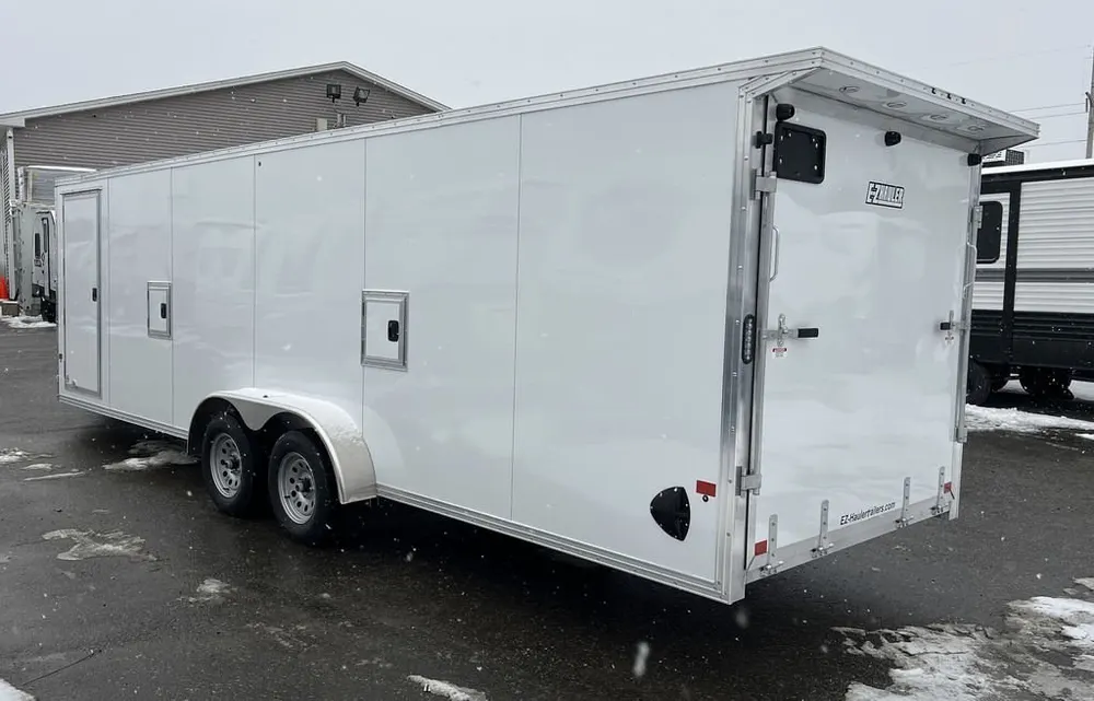 2024 E-Z Hauler 7×24 Aluminum 4-Place Drive In/Out w/Tapered Ramps, Rear Canopy — view 10
