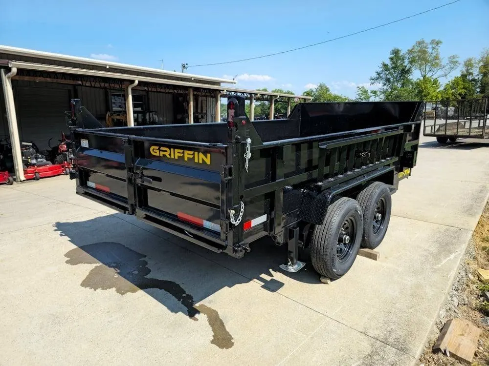 7×14 Telescopic Hydraulic Dump Trailer with 2ft Sides (2) 7K Axles 14K GVWR — view 8