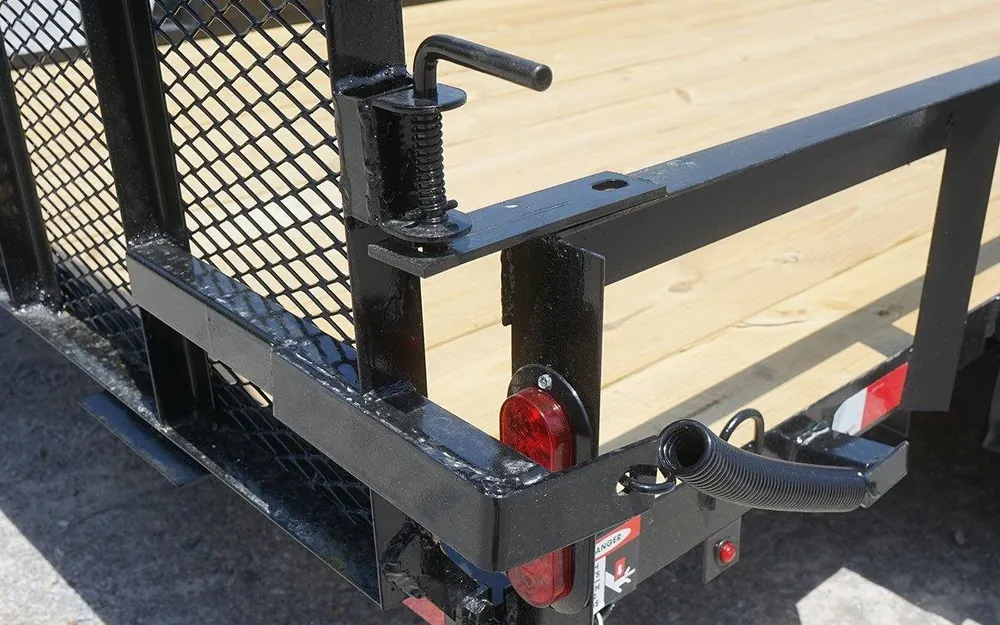 Utility Trailer 6.4′ x 14′ Spring Assist A-Frame Tall Gate Double Axle 7K GVWR — view 9
