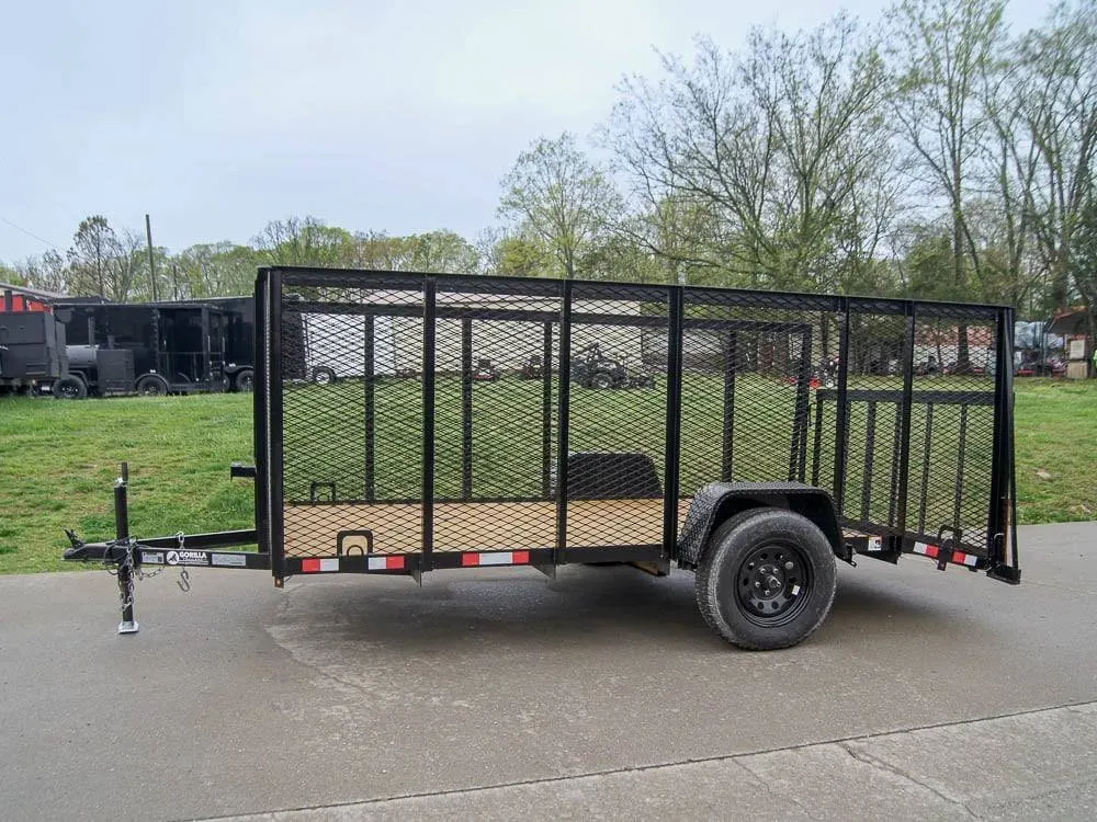 6.4×12 Dovetail Utility Trailer with 4ft Mesh Sides 3,500lb Axle — view 3