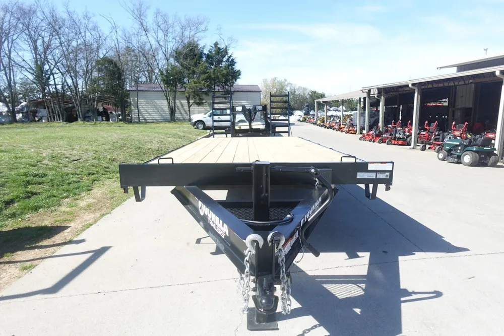 8.5×20 I-Beam Deckover Trailer (2) 7K Axles Stand-Up Ramps — view 2