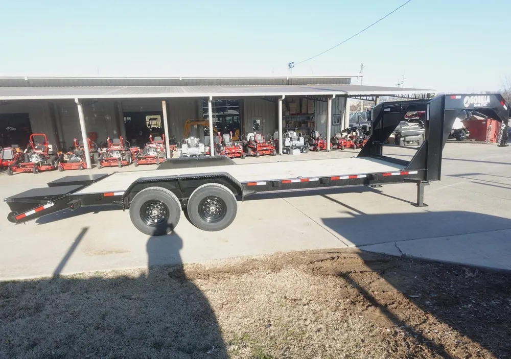 7X22 Gooseneck Equipment Trailer with (2) 7K Axles & Mini King Kong Ramps — view 12