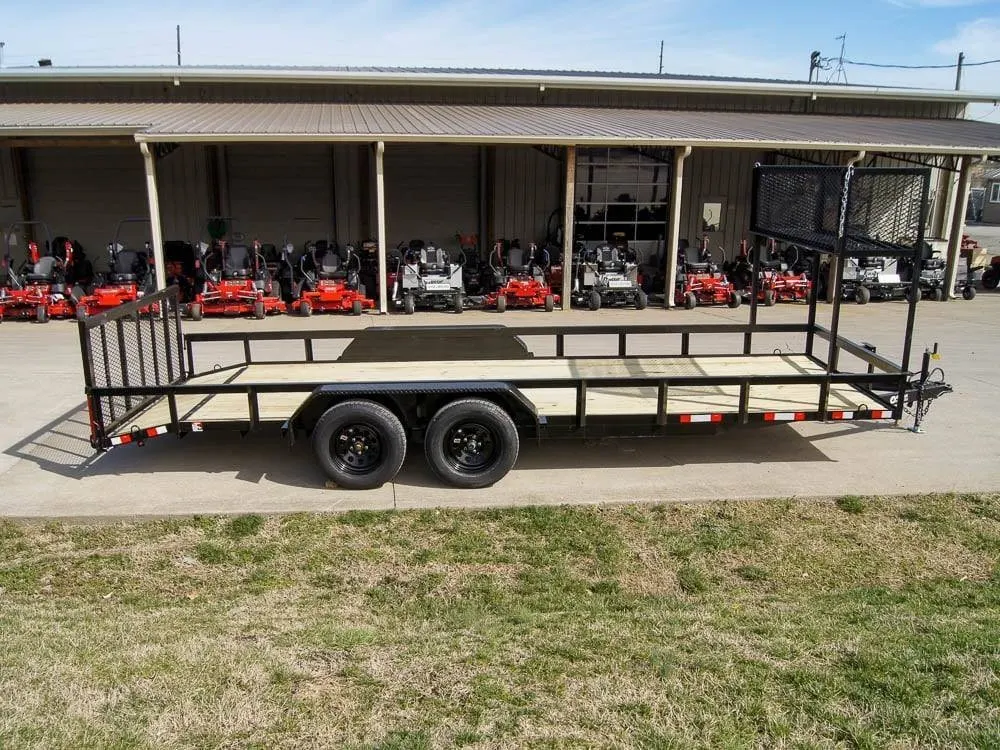7×20 Dovetail Utility Trailer (2) 3,500lb Axles with Elevated Basket — view 8