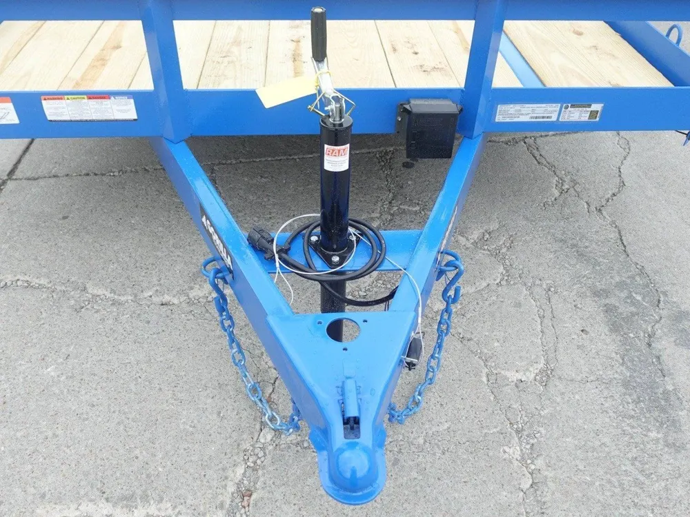 7×20 Heavy Duty Blue Straight Deck Utility Trailer (2) 5,200lb Axles with Brakes — view 11