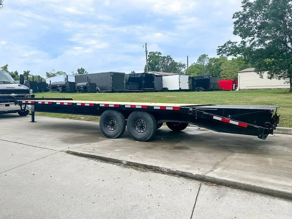 8.5×25 IBeam Deckover Trailer DoveTail (2) 7K Axles King Kong Ramps 14k GVWR — view 4