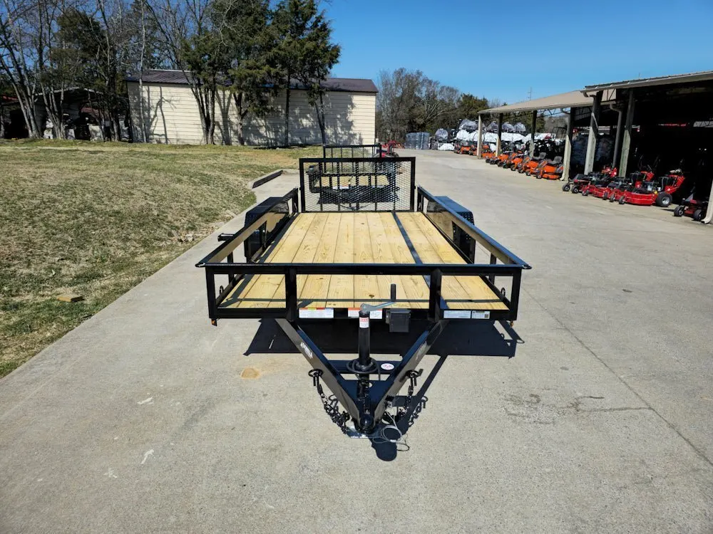 6’4″ x 16 Utility Trailer Double Axle Dovetail With Gate Powder Coated (2) 3500lb Axles — view 11