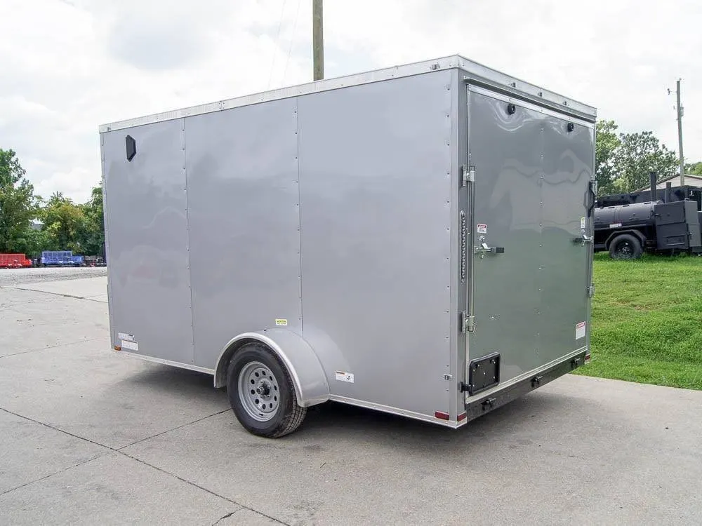 7×12 Silver Frost V-Nose Enclosed Trailer 3,500lb Axles — view 7
