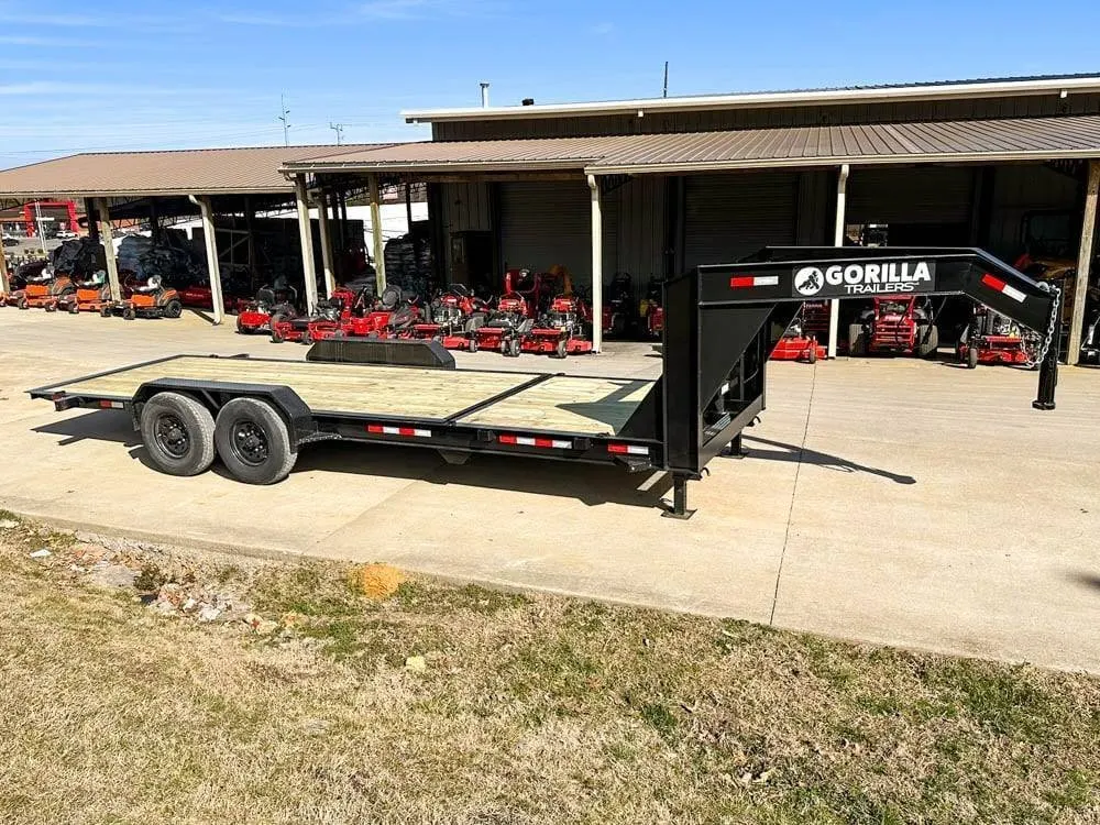 7×22 Gooseneck Tilt Car Hauler Trailer (2) 7K Drop Axles with Brakes — view 12