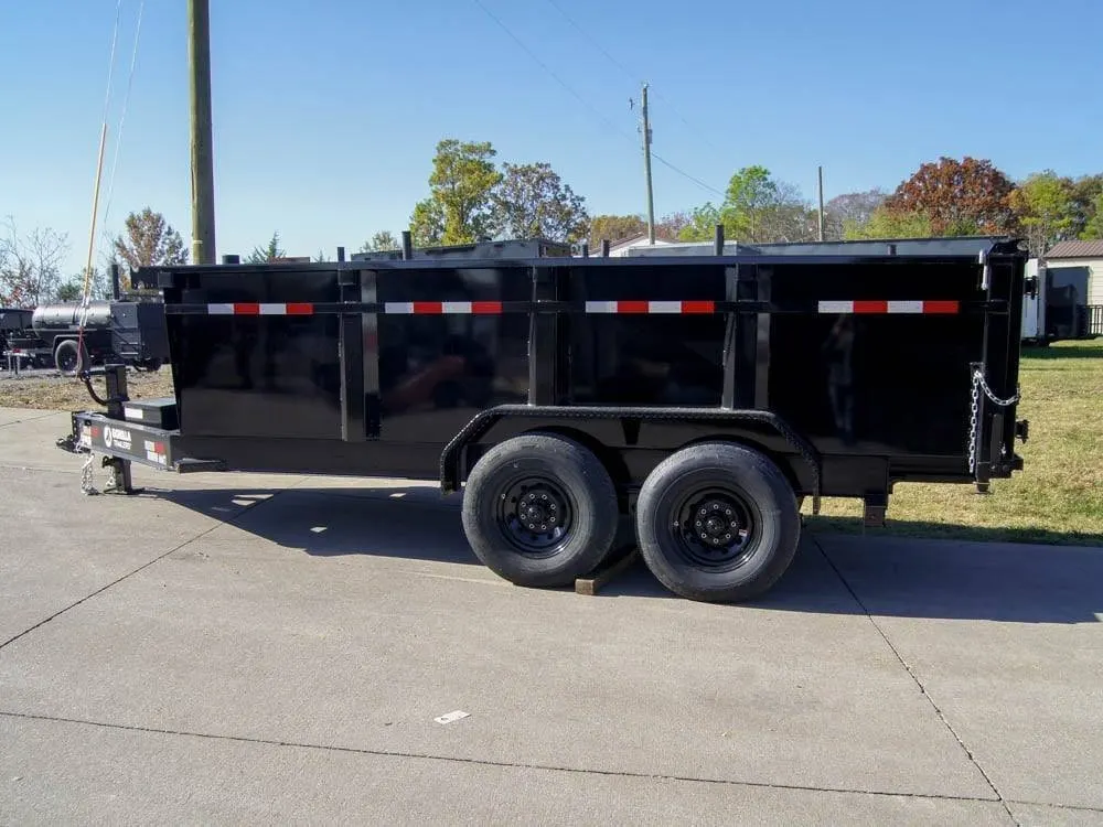 7×14 Gorilla Telescopic IBeam Dump Trailer with 3ft Sides (2) 7K Axles — view 4
