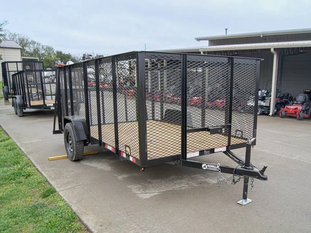 6.4×12 Dovetail Utility Trailer with 4ft Mesh Sides 3,500lb Axle — view 8