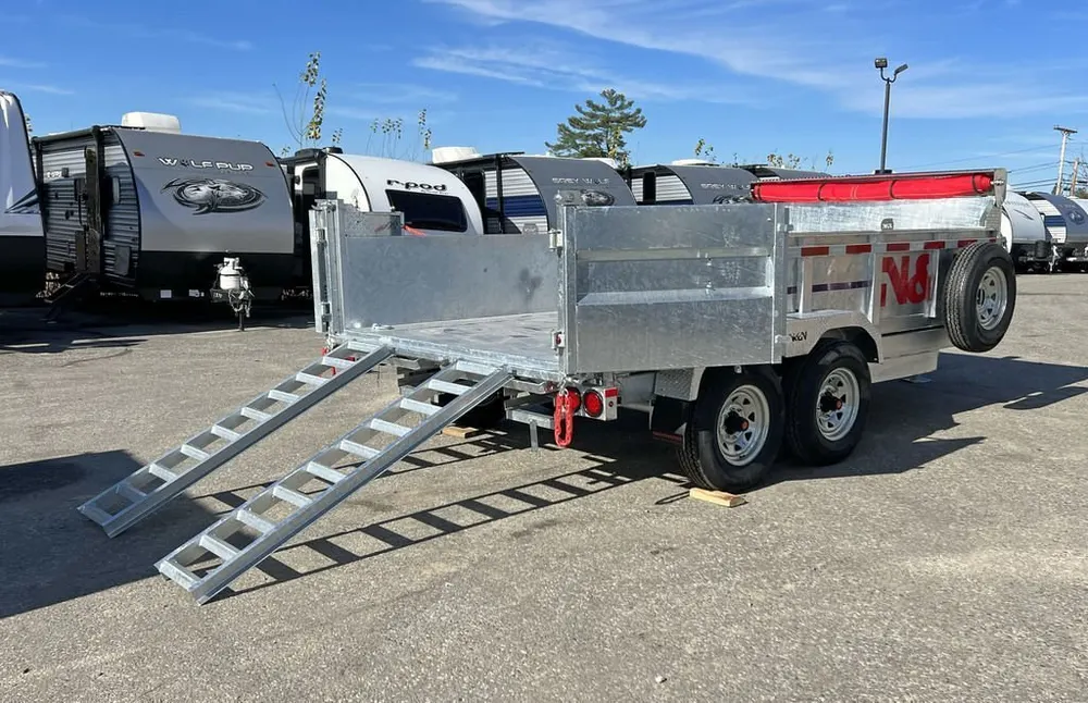 2024 N&N Trailers 7×14 14K Galvanized Hydraulic Dump w/Ramps, 2-Way Spreader Gate, Tarp Kit — view 12