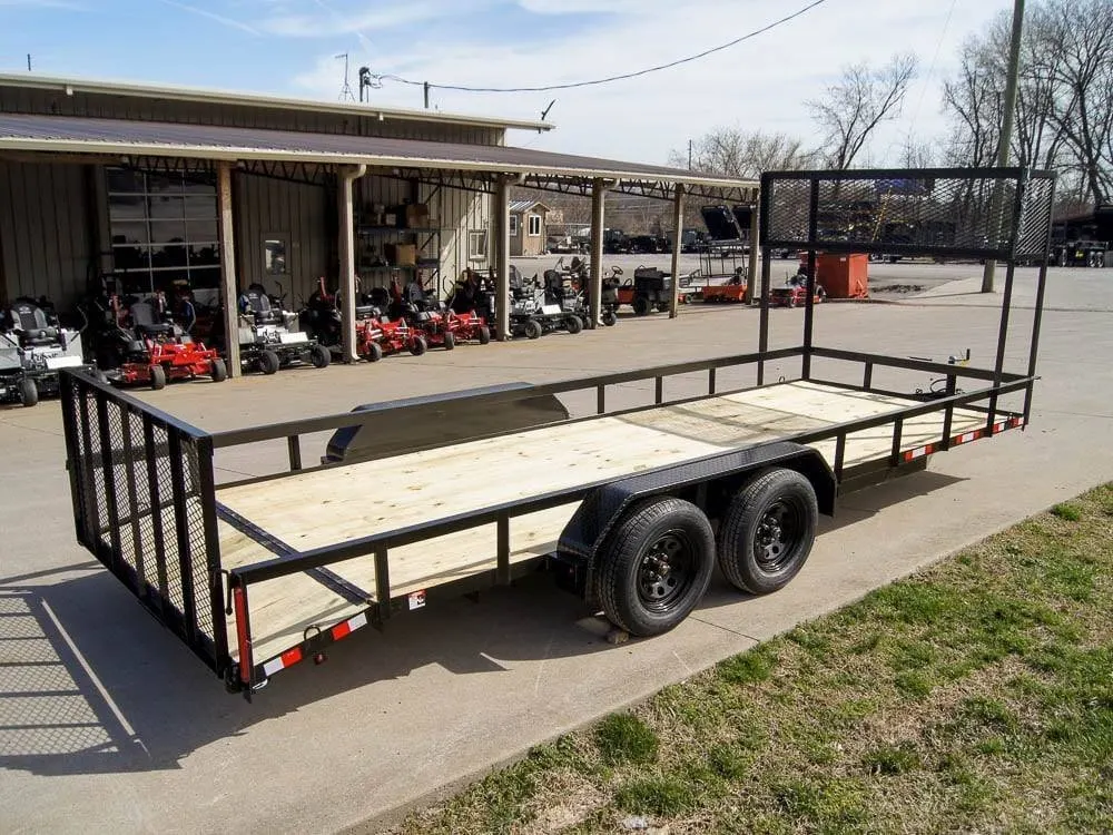7×20 Dovetail Utility Trailer (2) 3,500lb Axles with Elevated Basket — view 7