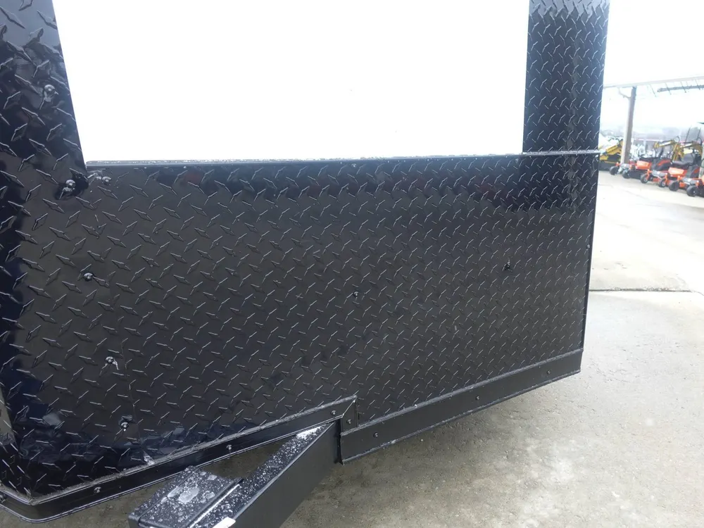 7×12 Enclosed Trailer White V-Nose Blackout Package 3,500lb Axle Storage — view 10
