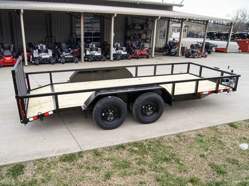 6.4×16 Tube Top Dovetail Utility Trailer (2) 3,500lb Axles — view 6