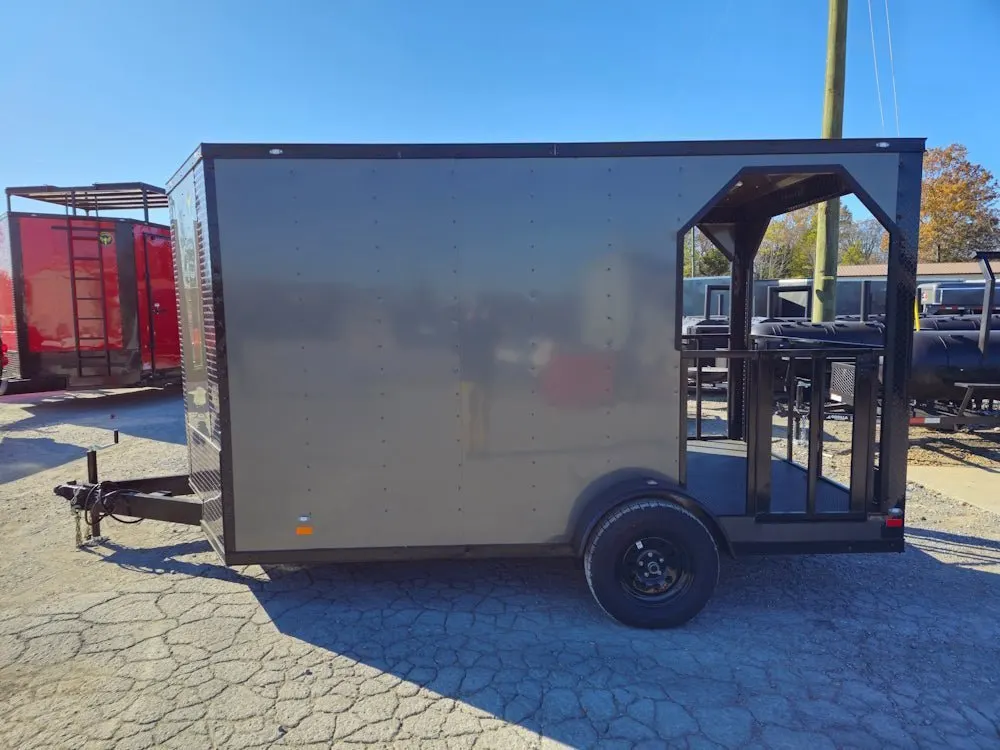 7×12 Charcoal Concession Porch Trailer Food Serving Merchandising — view 4