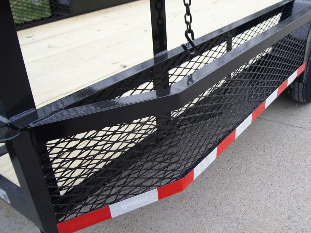 6.4×14 Powder Coated Dovetail Utility Trailer with Elevated Basket (2) 3500lb Axles — view 12
