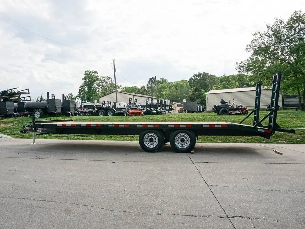 8.5×22 Deckover I-Beam Trailer (2) 5,200lb Axles Stand-Up Ramps — view 4