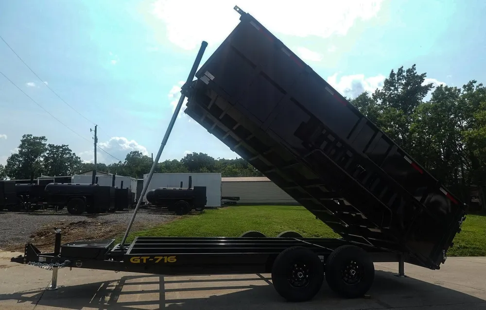 7×16 Telescopic Dump Trailer with 4ft Sides (2) 7K Axles 14k GVWR — view 8