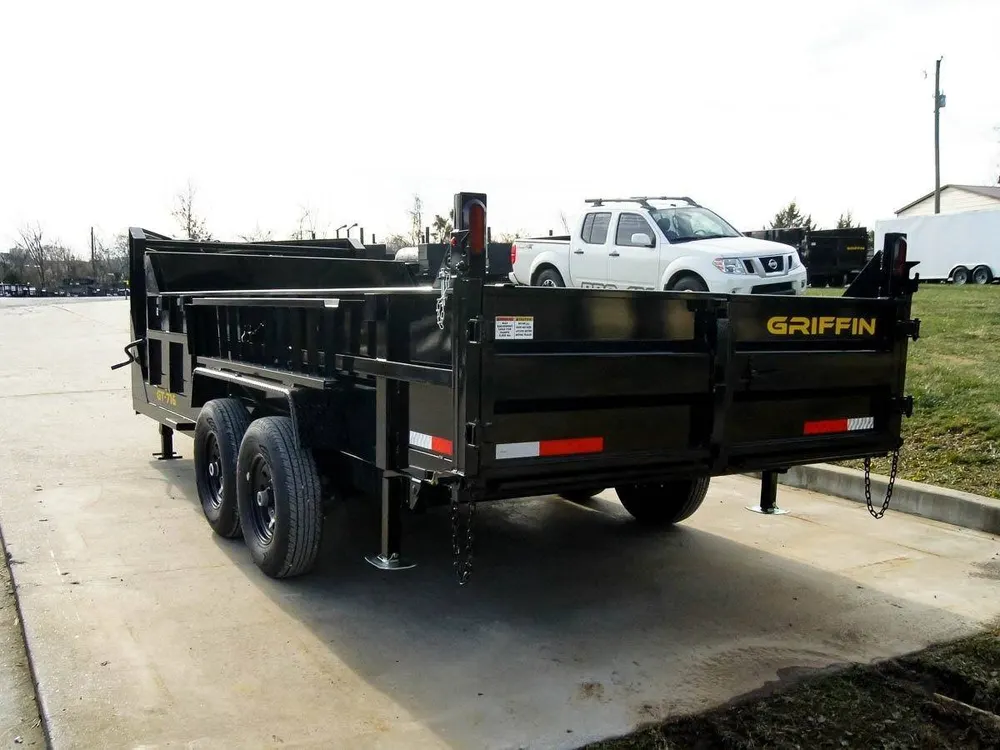 7×16 Gooseneck Telescopic Dump Trailer with 2ft Sides (2) 7K Axles — view 5