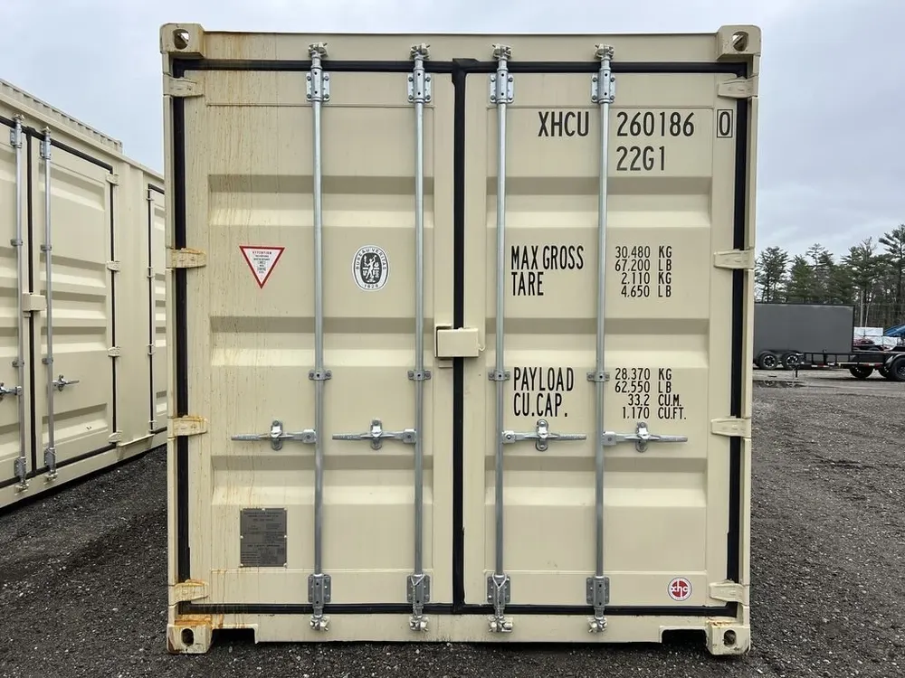 20-Fuß-Lagercontainer One-Trip in Standardhöhe, beige