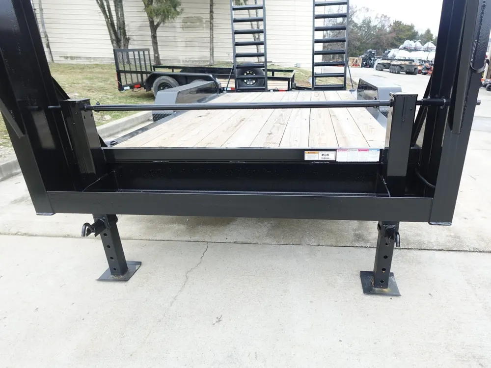 7×14 Gooseneck Equipment Trailer (2) 7K Axles with Stand-Up Ramps 14k Gvwr — view 10