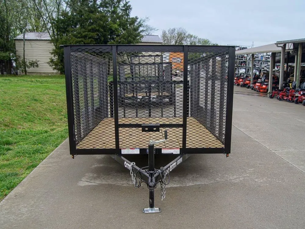 6.4×12 Dovetail Utility Trailer with 4ft Mesh Sides 3,500lb Axle — view 2