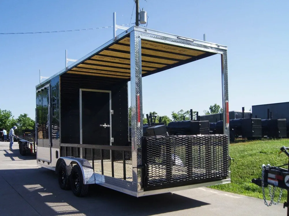 7×20 Black Enclosed Hybrid Trailer with 48” Side Ramp — view 5